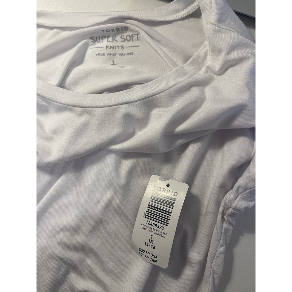 Perfect Super Soft Crew Tee Size 1 Women's Plus Size NWT - Picture 8 of 10